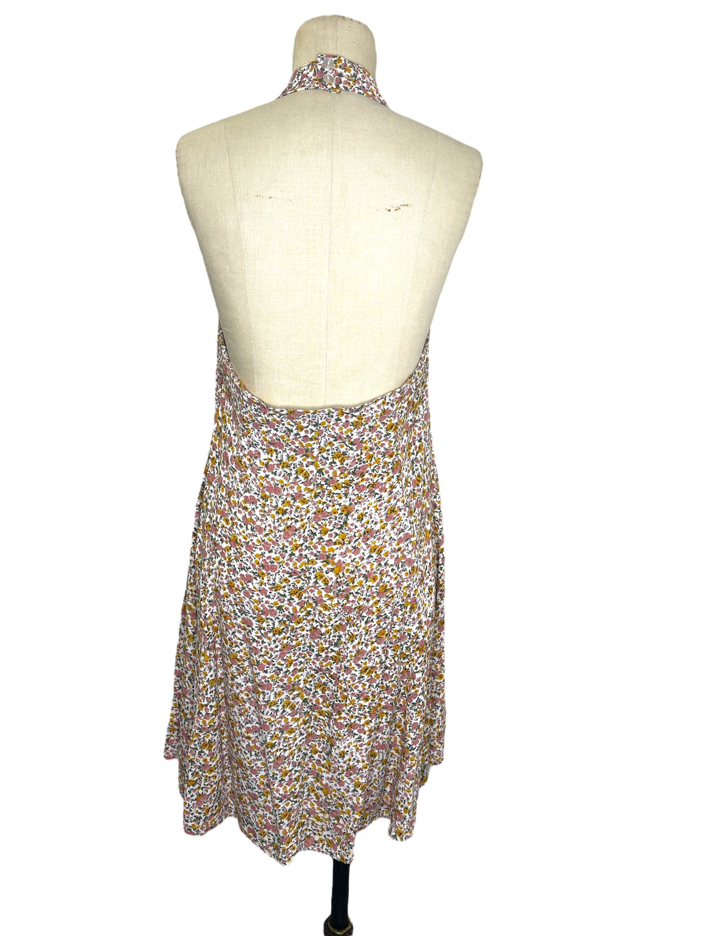 Rolla’s Pink/Yellow Floral Halter-neck Dress Sz 12 💛