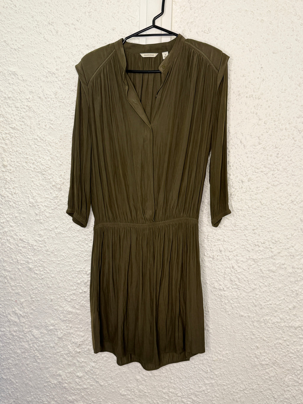 Country Road khaki panel shoulder dress Sz 10😀11/12