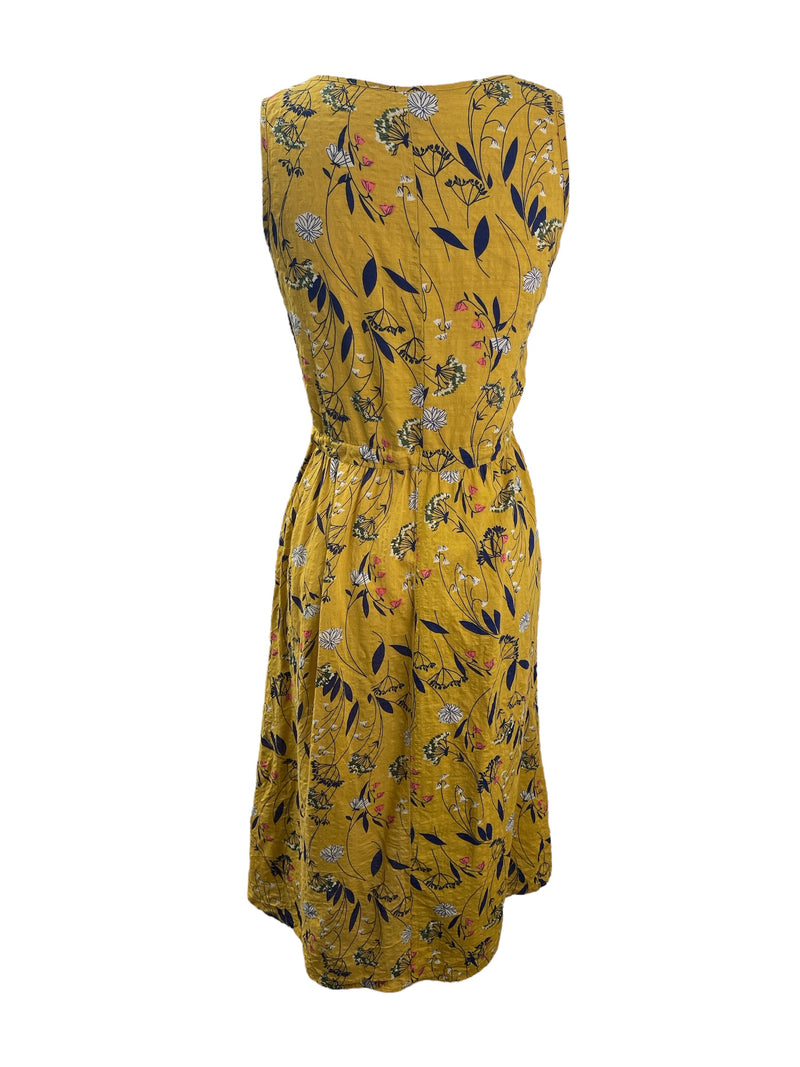 Zaful Mustard Floral Dress No Sz (best fit Sz 8) 💜