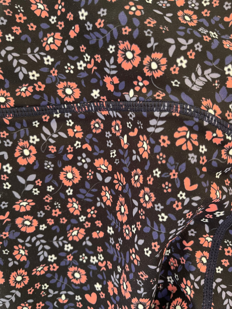 Aim’n Navy Floral Leggings Sz XS 💙