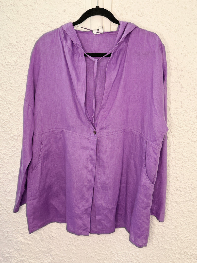 Blackstone Lavender Linen Jacket Sz 14😀11/12