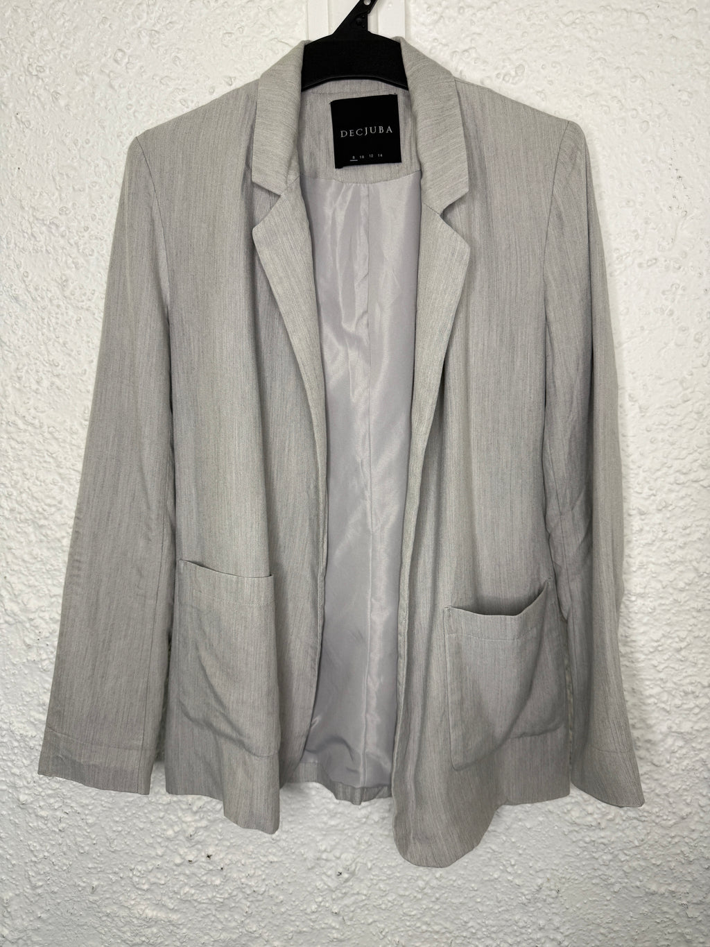 Decjuba Grey Viscose Blazer Sz 8😀4/9