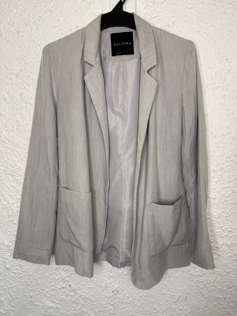 Decjuba Grey Viscose Blazer Sz 8😀4/9