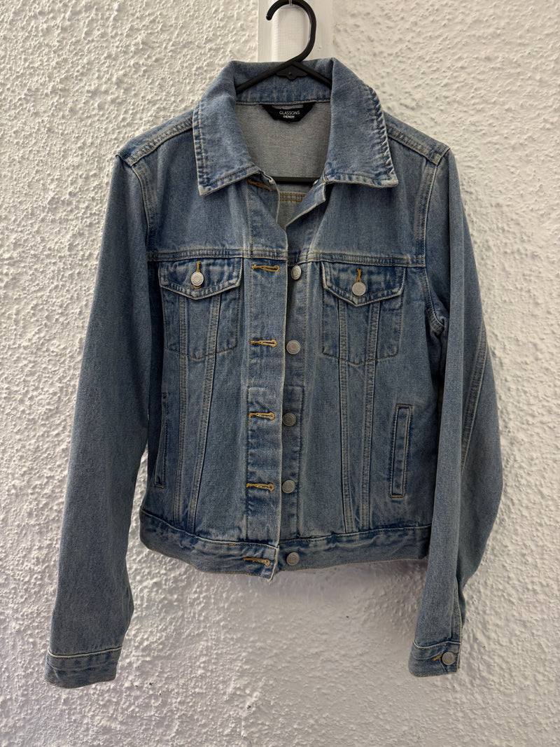 Glassons Blue Denim Jacket No Sz (best fit Sz 8)😀14/7