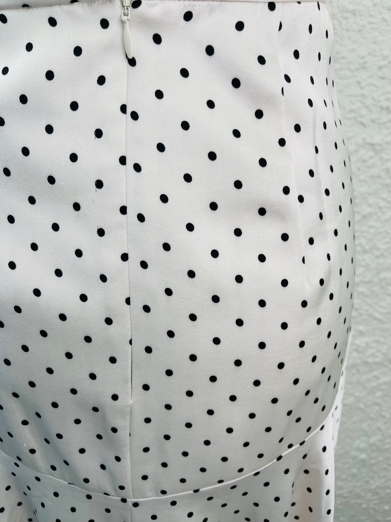 Acler White/Black Polka Dot Skirt No Sz (best fit Sz 6) 🩷