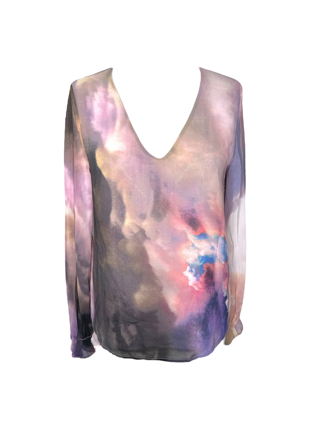 Amaya Purple Watercolour Top Sz 8 ⭐️⭐️⭐️