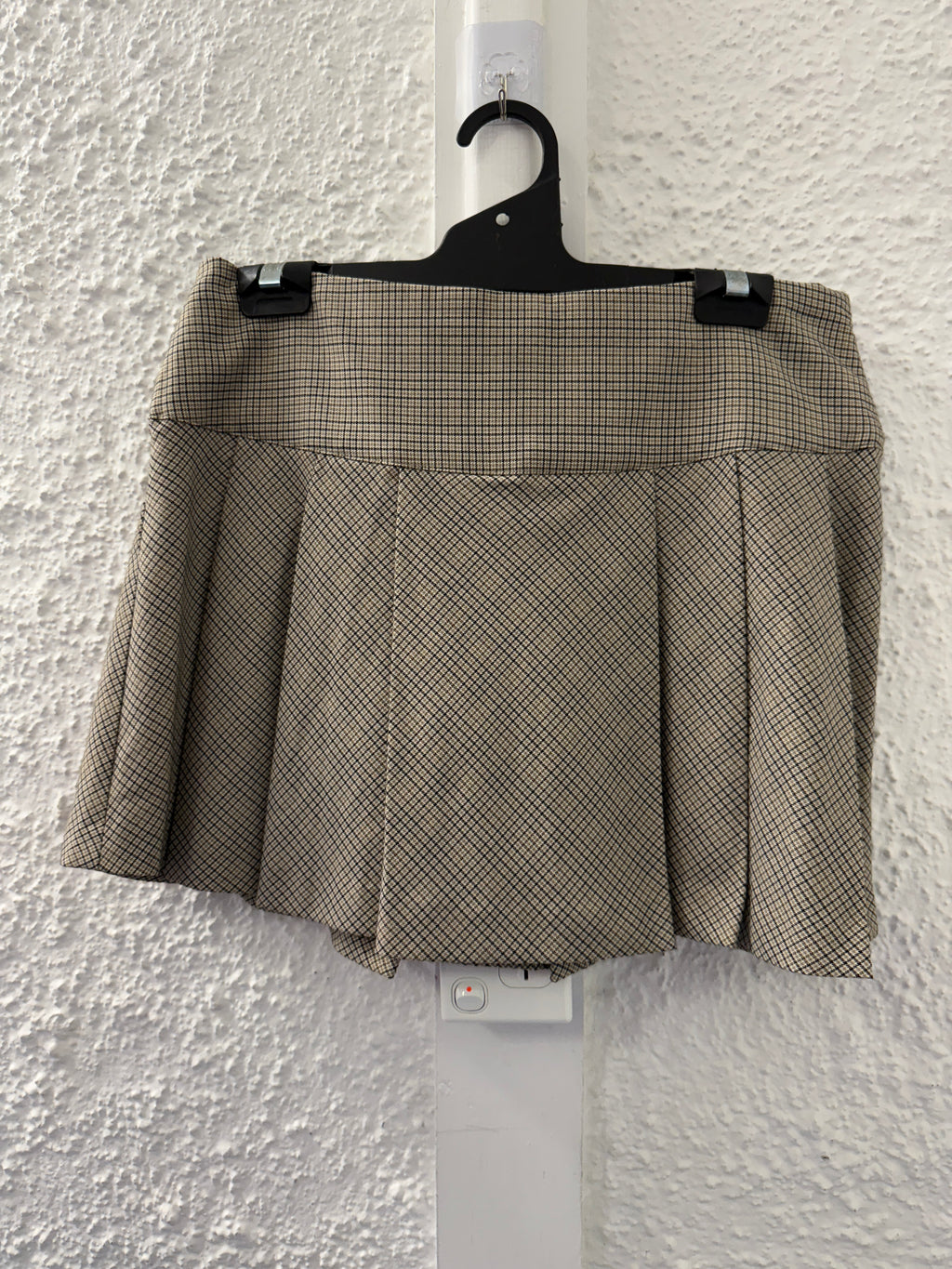 Glassons Beige Viscose Blend Pleated Skirt Sz 10 😀14/7