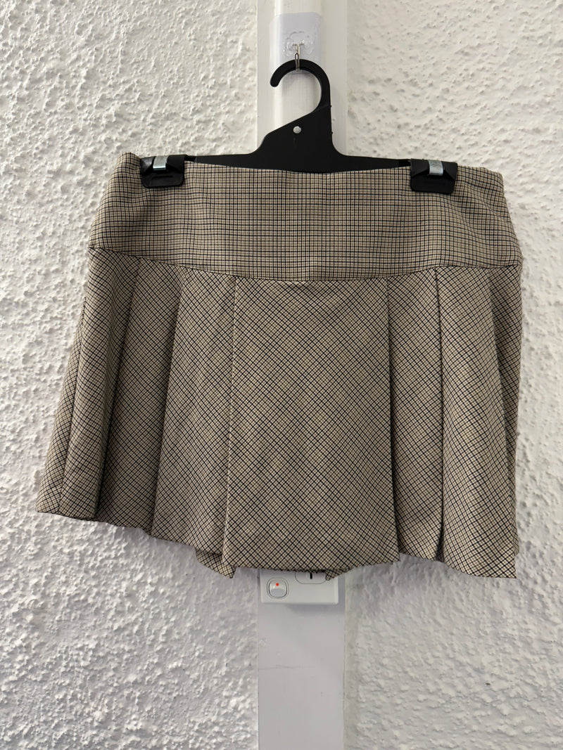 Glassons Beige Viscose Blend Pleated Skirt Sz 10 😀14/7
