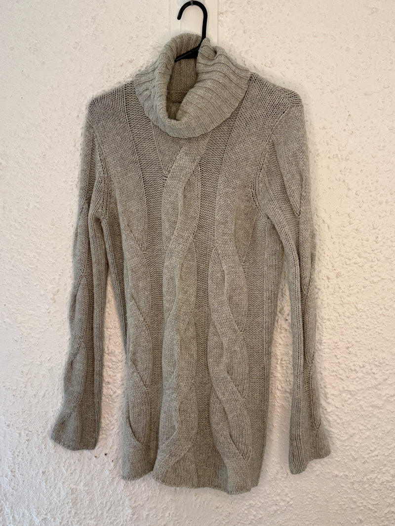 Camilla + Marc Grey Wool Blend Cable Knit Long-line Jumper Sz XS😀18/9