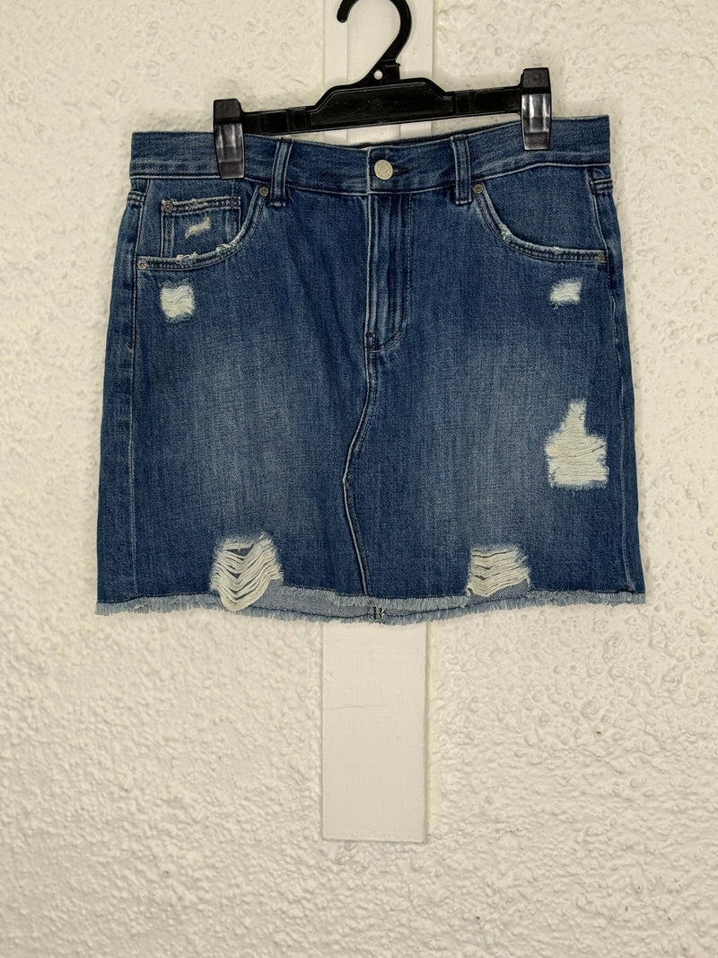 Just Jeans Blue Ripped Denim Skirt Sz 10😀10/11