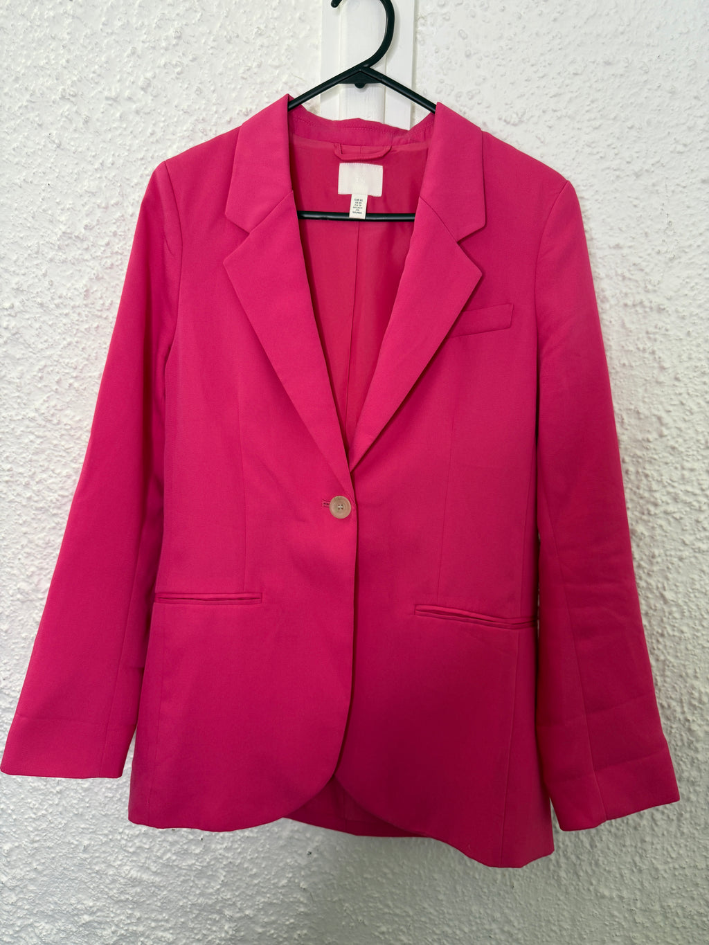 H&M Hot Pink Viscose Blend Blazer Sz XS (best fit up to Sz 10) 😀25/8