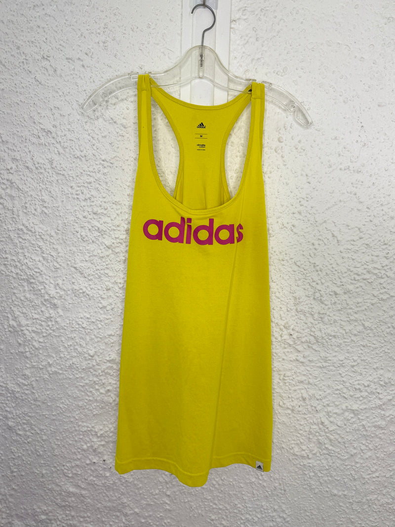 Adidas Yellow Cotton Blend Singlet  Sz M😀3/11