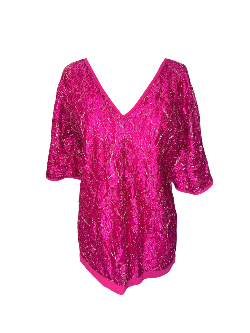 Augustine Cerise Lace Top Sz S ⭐️⭐️⭐️