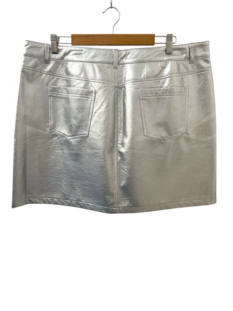 City Chic Silver Mini Skirt Sz M (Sz 16-18) 💛