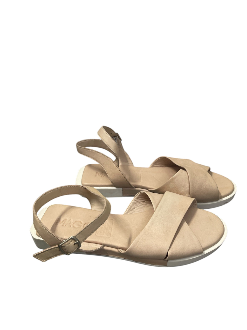 Mago Nude Leather Sandals Sz 38 NEW! ⭐️ 🩷