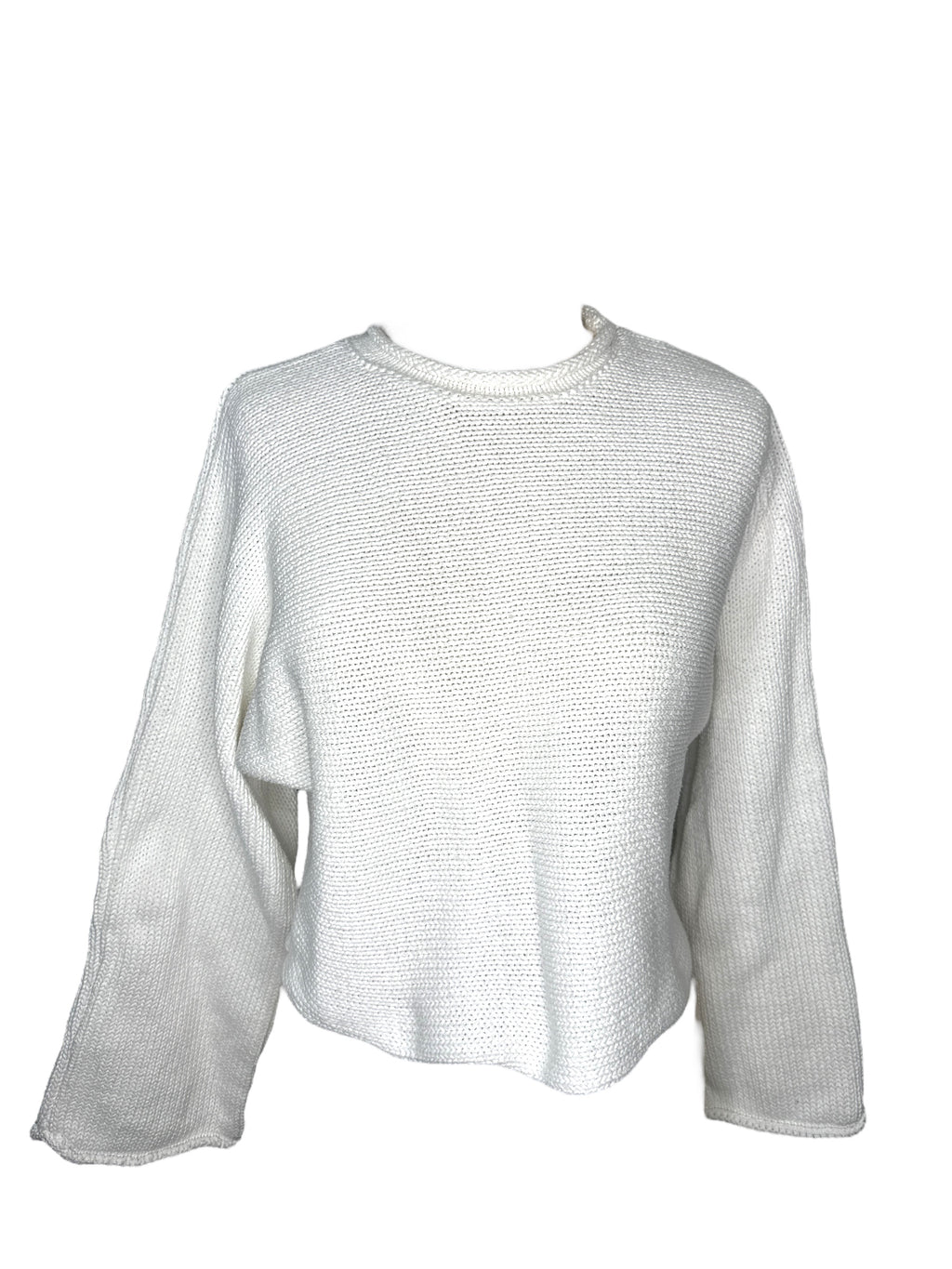 Chanda White Cotton Knit Jumper Sz 8 ⭐️⭐️