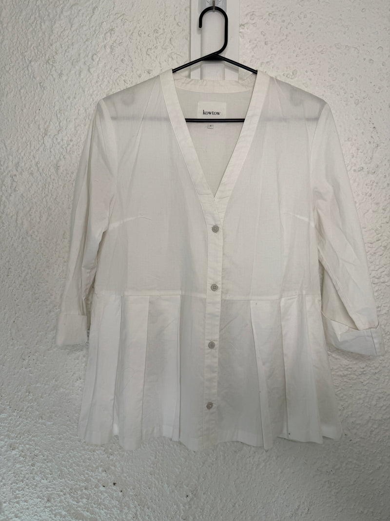 Kowtow White Organic Cotton Top Sz S😀1/9