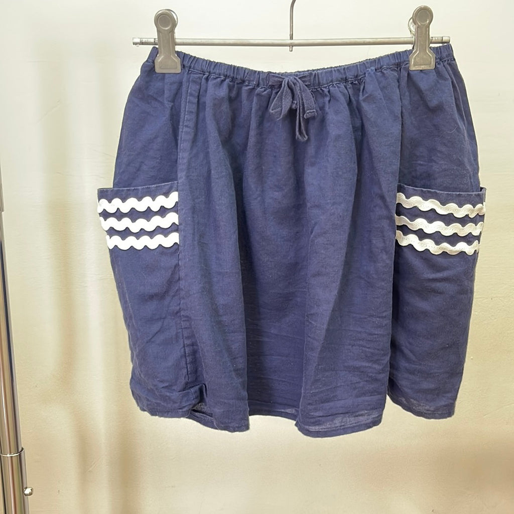 KIDS Country Road Linen Blend Navy Skirt Kids Sz 10