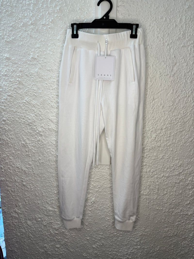 Leoni White Cotton Joggers Sz 10 NEW!😀 11/3