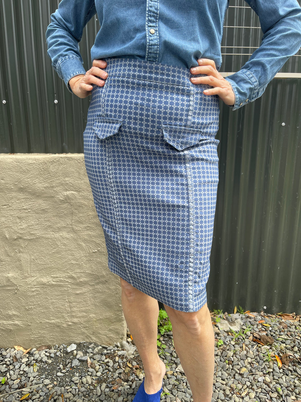 Vesta Aotearoa Blue Skirt Sz M
