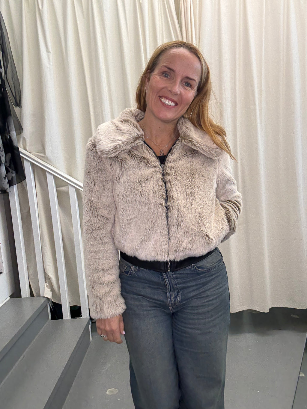 Decjuba Faux Fur Bomber Jacket SzS