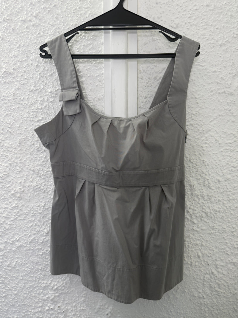 Cue Khaki Babydoll Cotton Blend Top Sz 14😀13/11