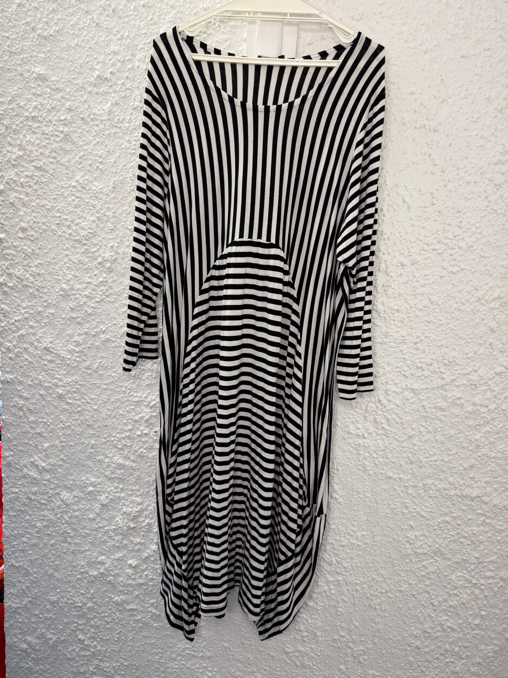 Cashews Black/White Striped Dress Sz 24😀11/8