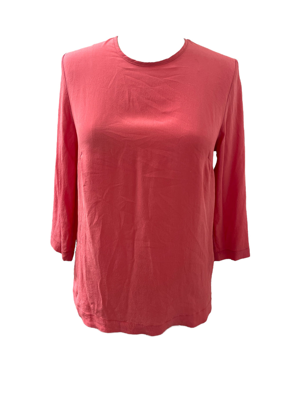 Kate Sylvester Coral-Pink Silk Top Sz S (best Fit size 6-8) 💛