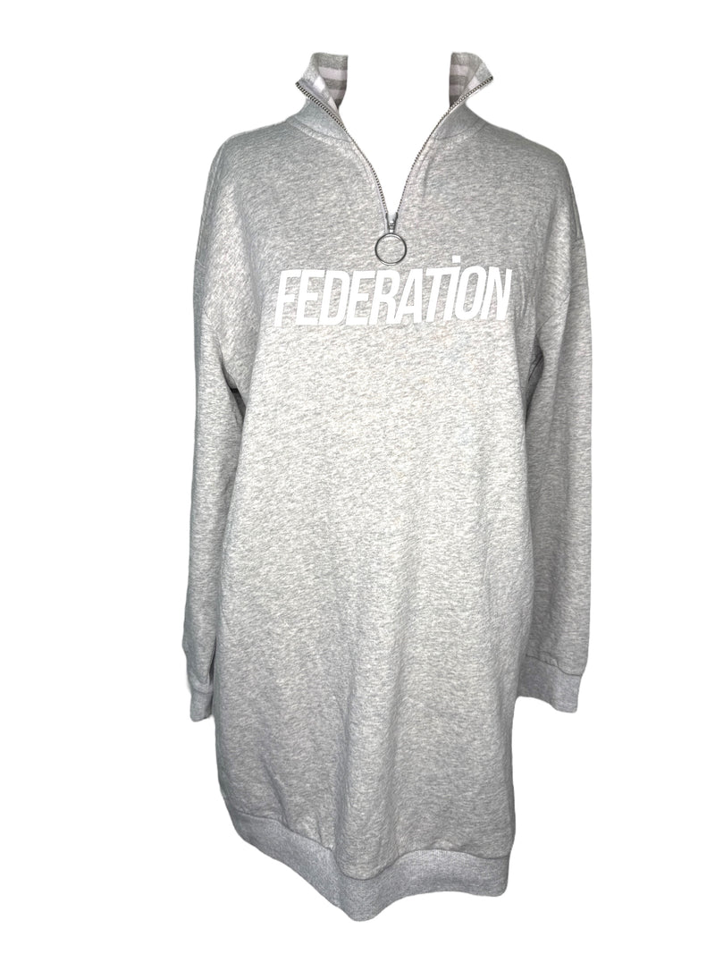 Federation Marled Grey Sweatshirt Dress Sz S NEW!⭐️⭐️