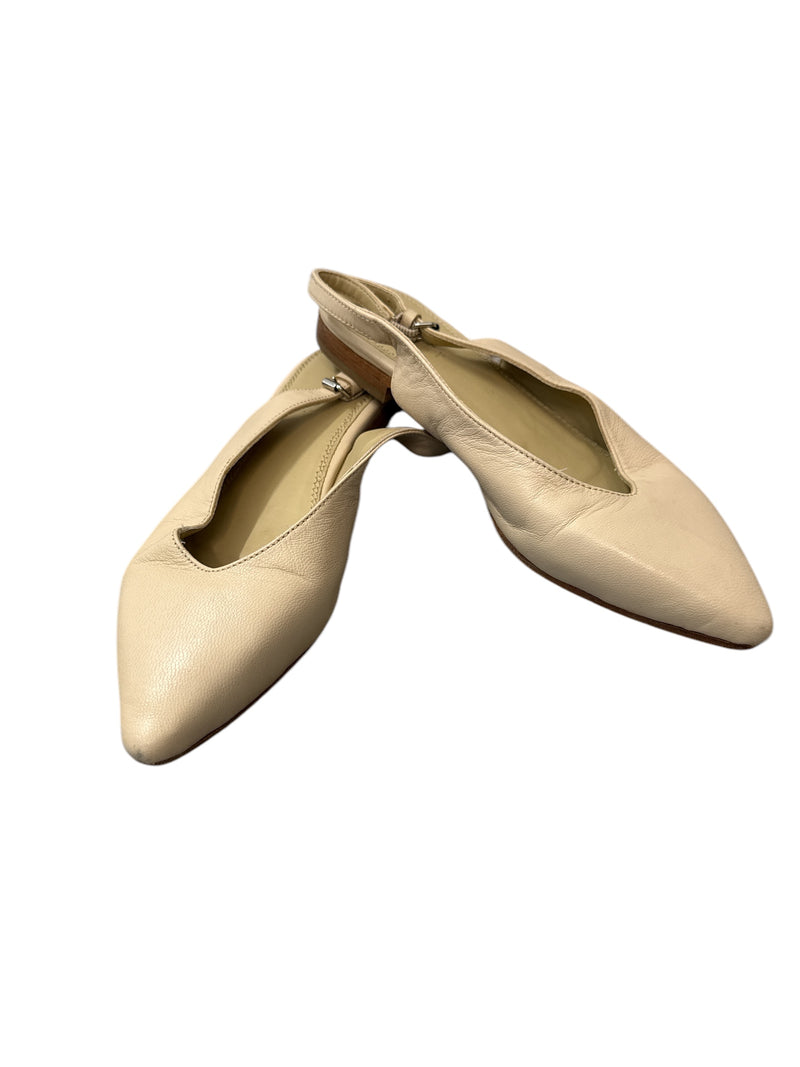Trenery Nougat Leather Slingbacks Sz 38😀1/5