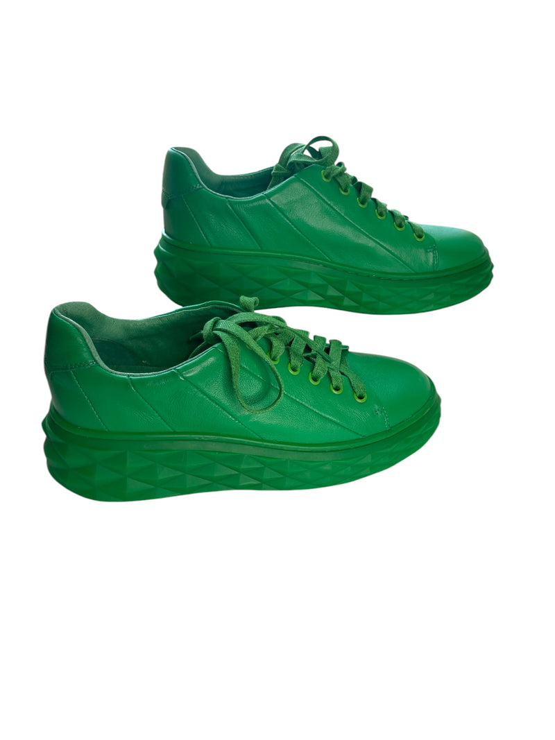 Top End Bright Emerald Leather Sneakers Sz 36 NEW! ⭐️ 🩷