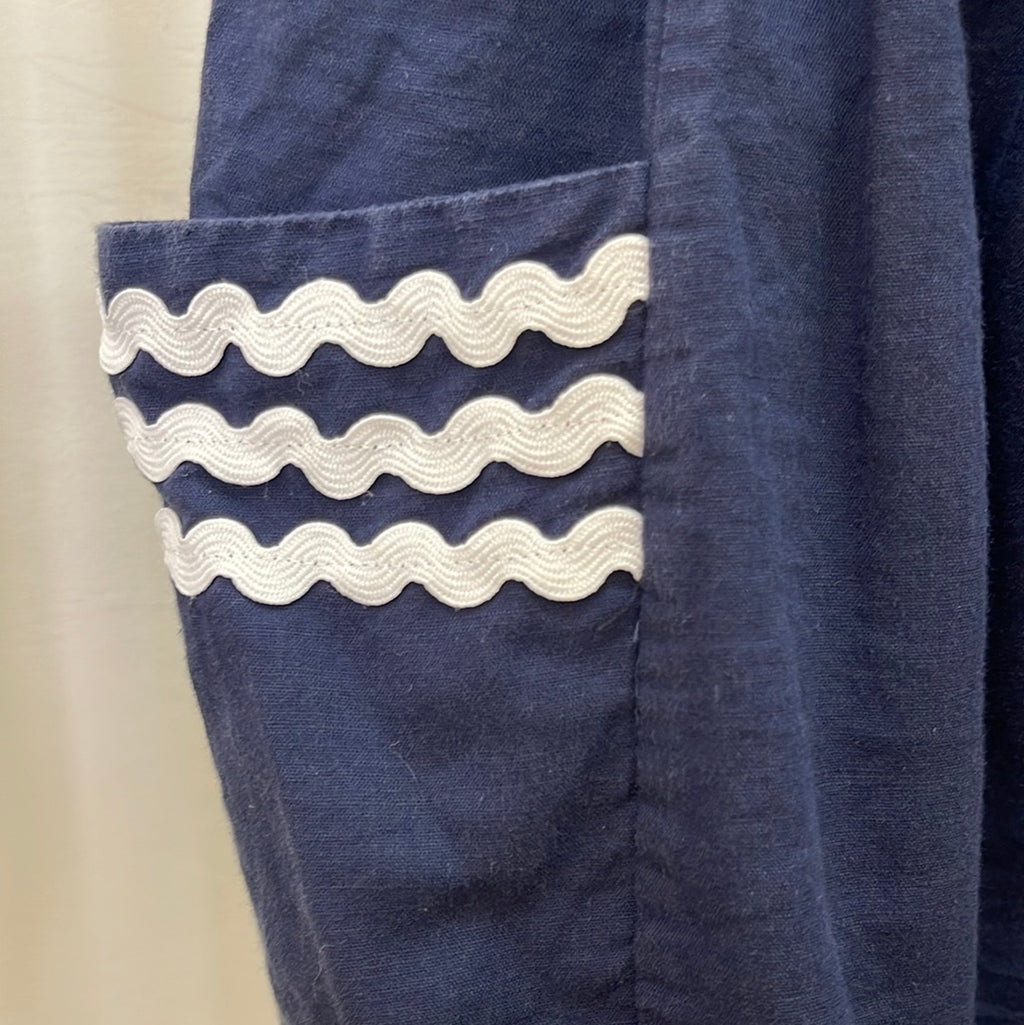 KIDS Country Road Linen Blend Navy Skirt Kids Sz 10