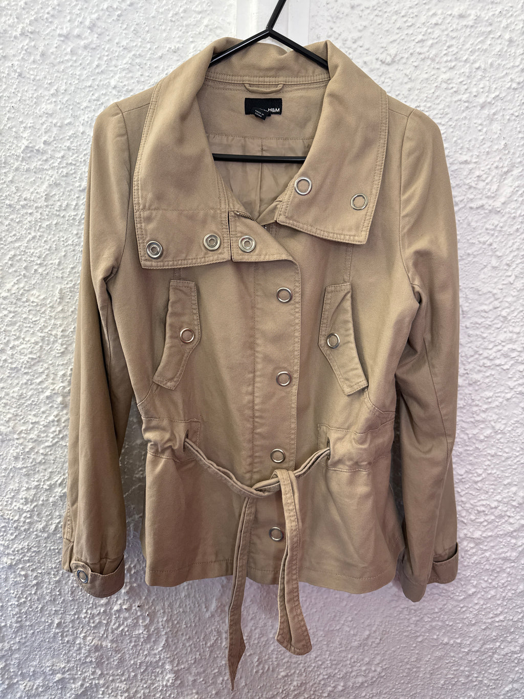 H&M Beige Cotton Blazer Sz 10😀2/6
