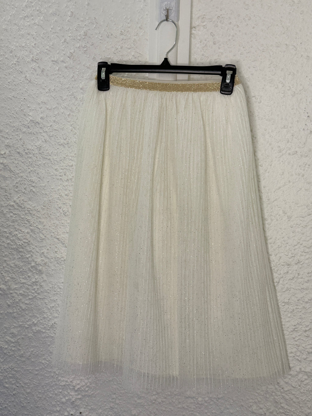 Cat & Jack White/Gold Sparkly Skirt Sz S😀9/10