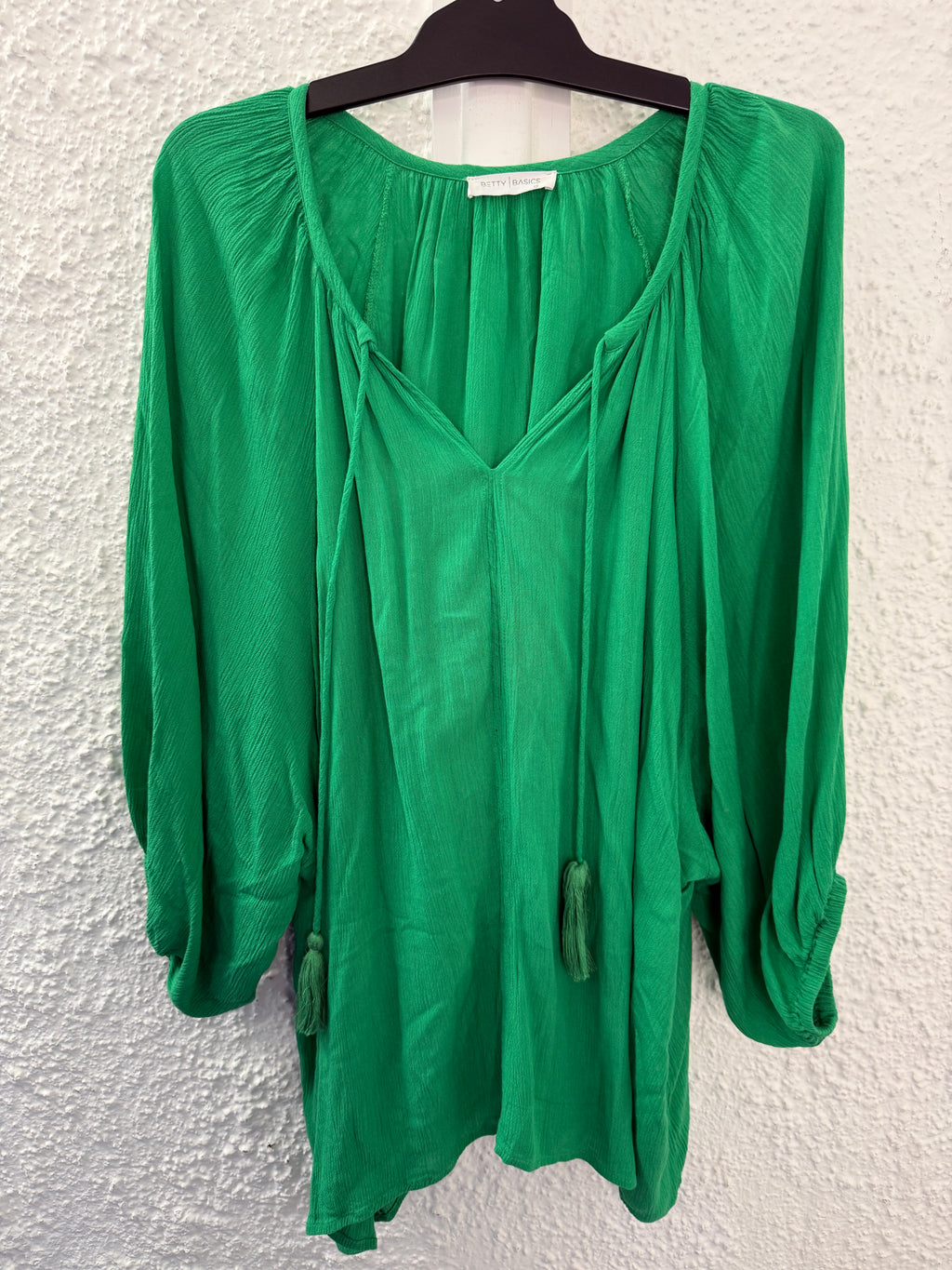 Betty Basics Green Viscose Top Sz 12 😀3/7