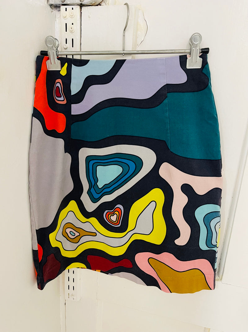 Gorman Abstract Print Skirt Sz6