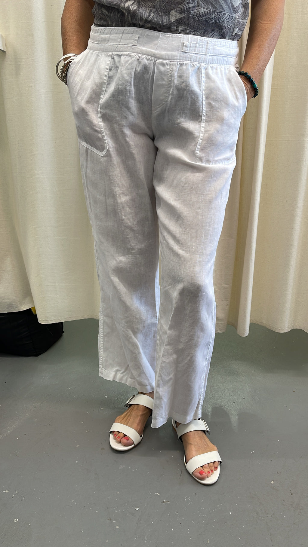 Zest White Linen Pants Sz 10