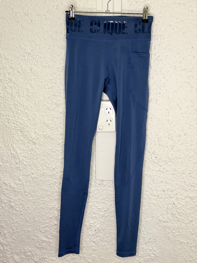 Clique Blue Full Length Tights NZ Sz 8😀6/11