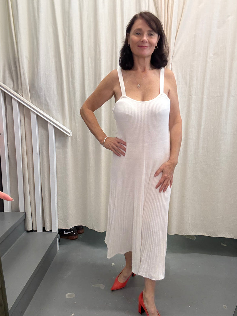 Marle Cream Organic Cotton Knit Dress Sz16