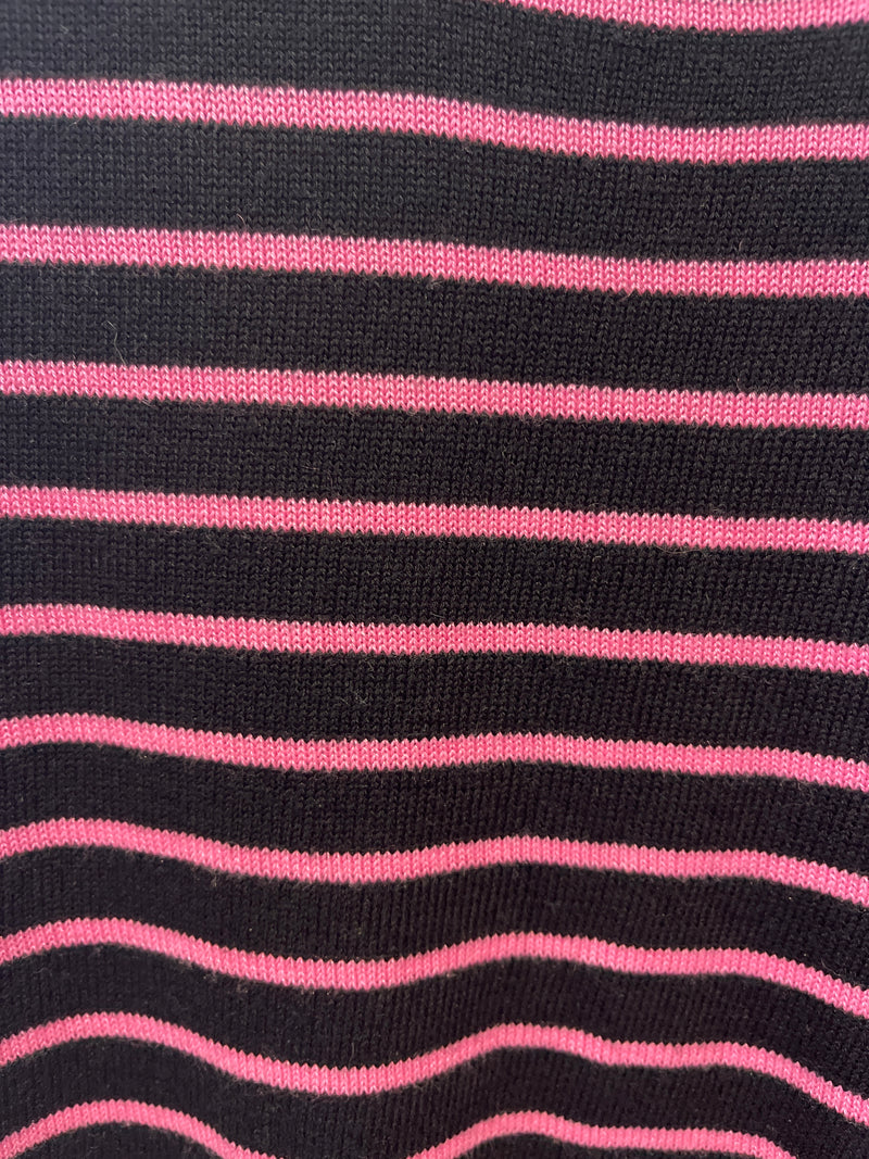 ASOS Black/Pink Striped Jumper Sz 10 💚