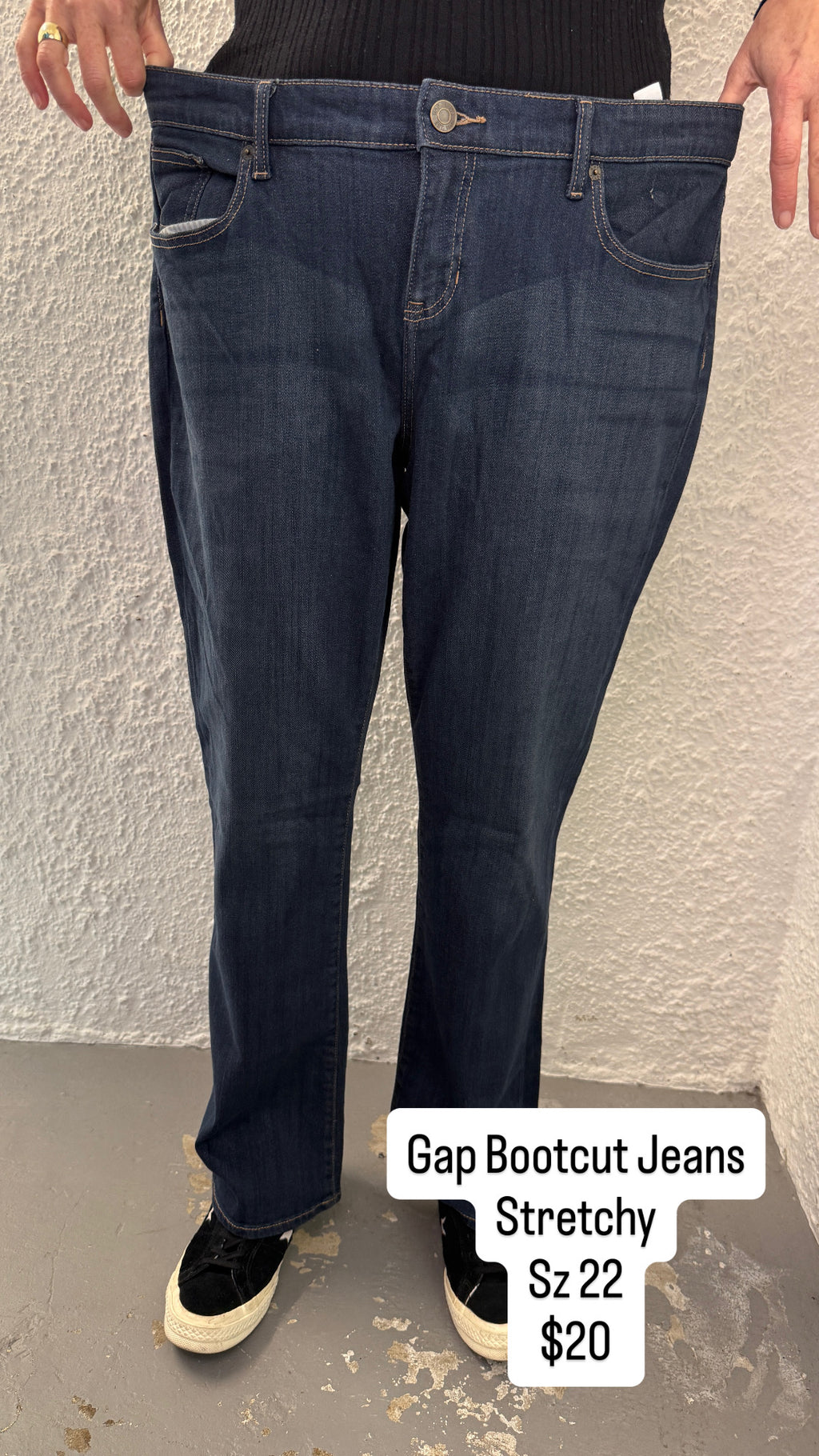 Gap Dark Blue Stretchy Soft Denim Bootcut Jeans Sz 22😀10/7