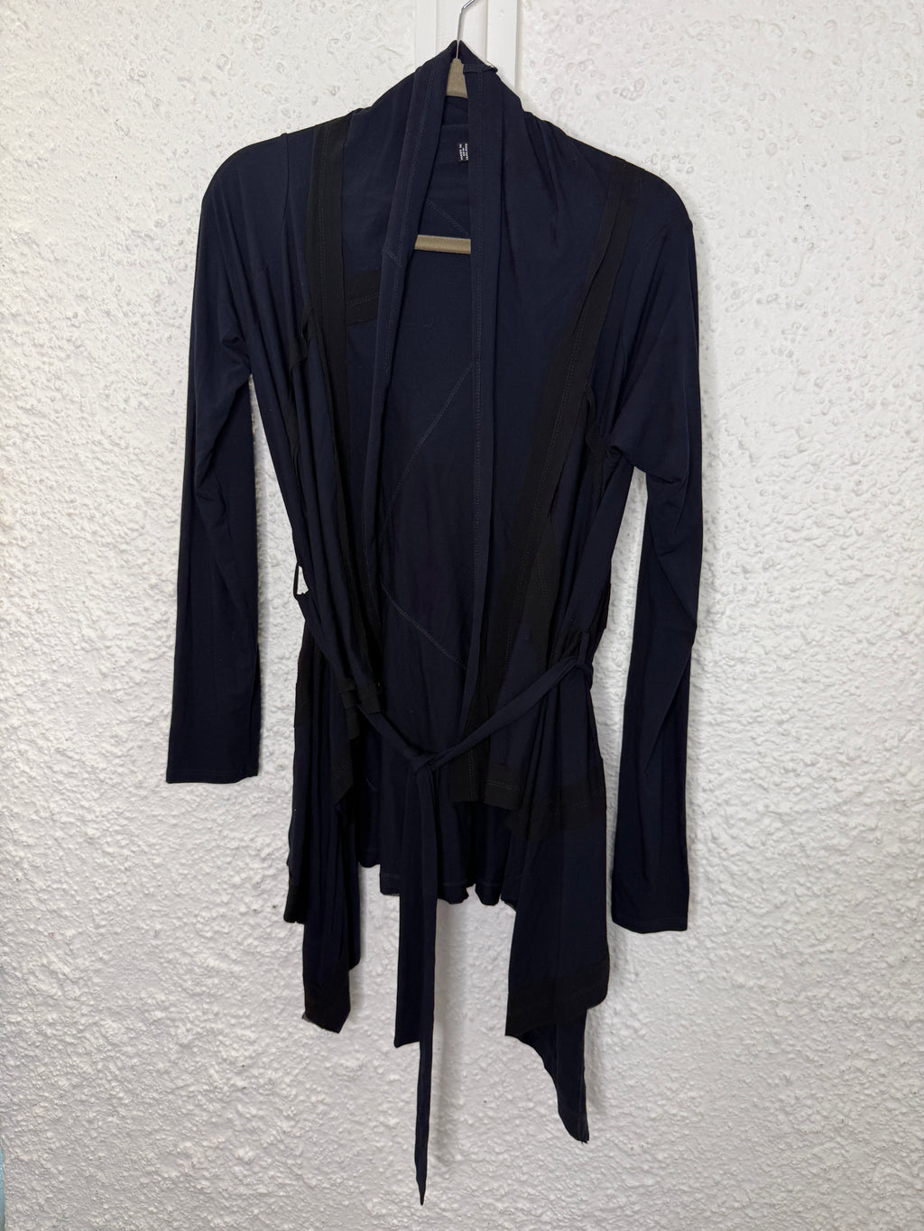 Paula Ryan Dark Blue/Black Detail Waterfall Jacket Sz M😀25/8