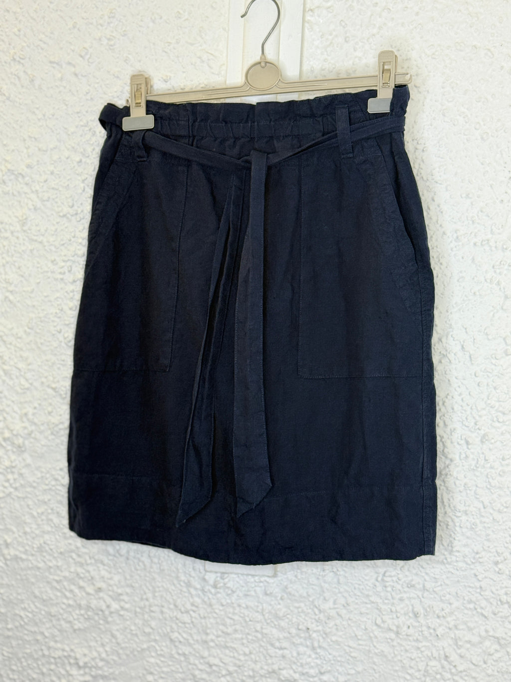 Max Navy Linen Skirt Sz 10😀6/10
