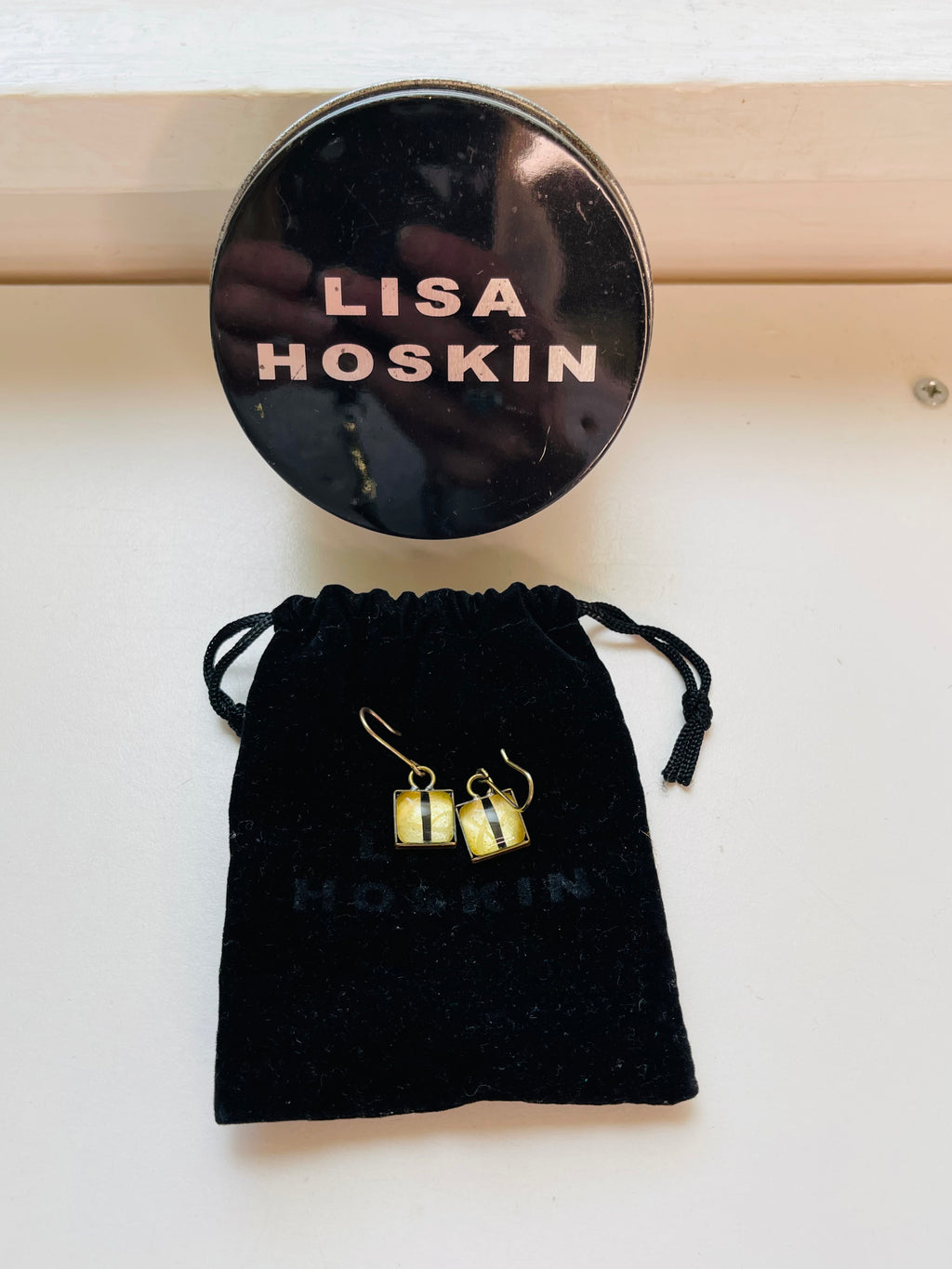 💛Lisa Hoskin Square Glass Drop Earrings