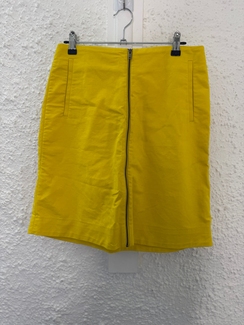 Cos yellow cotton blend skirt Sz 10😀1/12