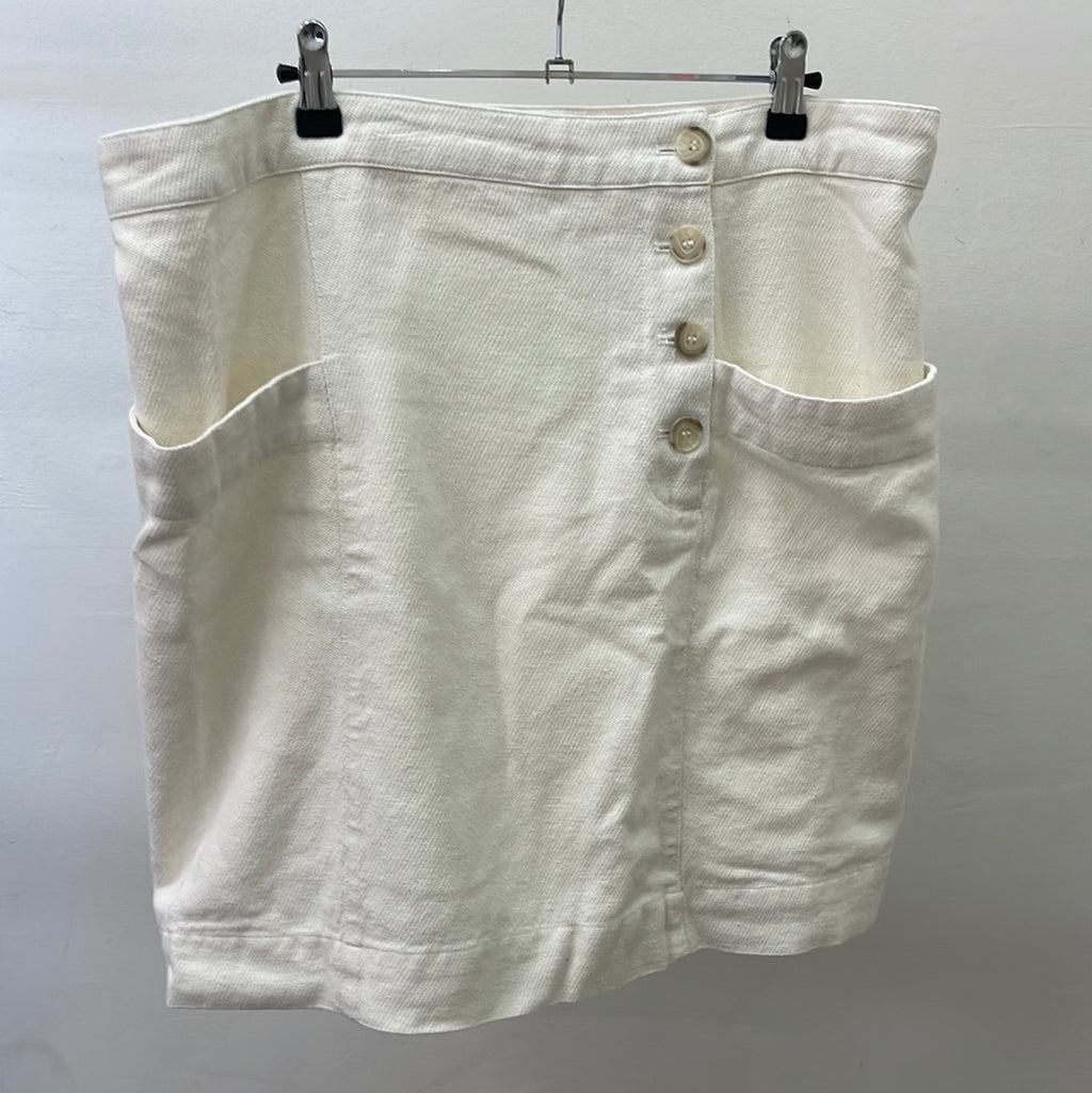 Country Road Off-White Linen Blend Skirt Sz 16