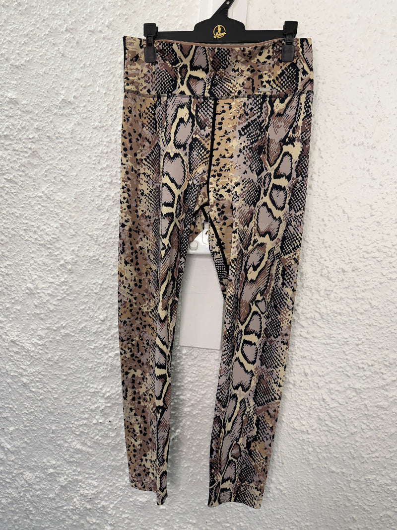 Aimin Brown Snakeskin Print Leggings Sz L😀11/8