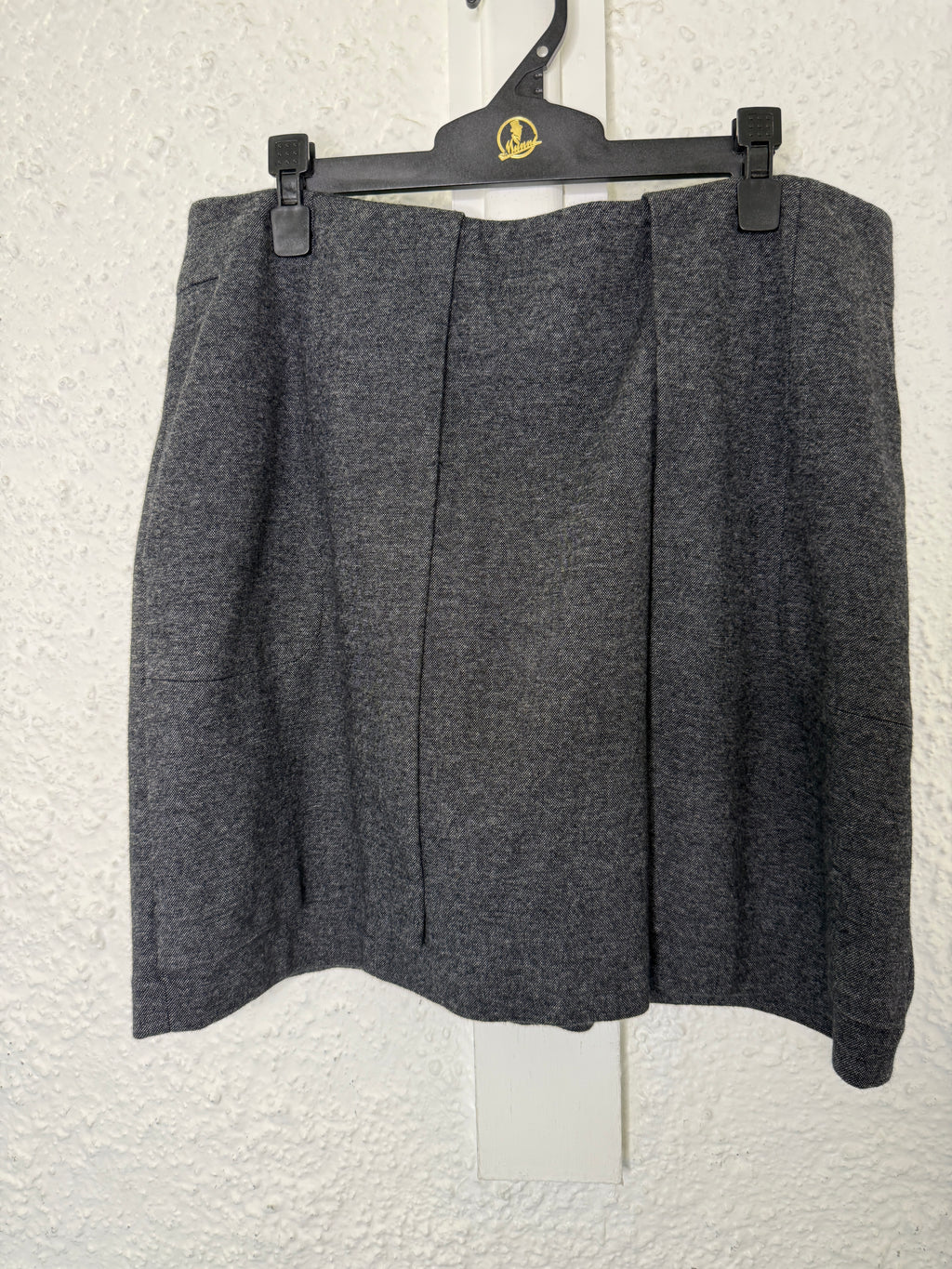 Country Road Marled Black Cotton/Wool Skirt Sz L😀4/9