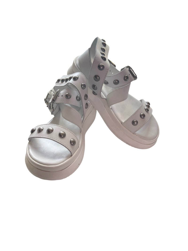 MJUS White Leather Sandals Sz 36 NEW! ⭐️ 🩷