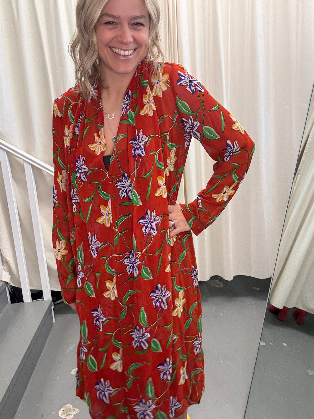 Andrea Moore Silk Dress Sz8